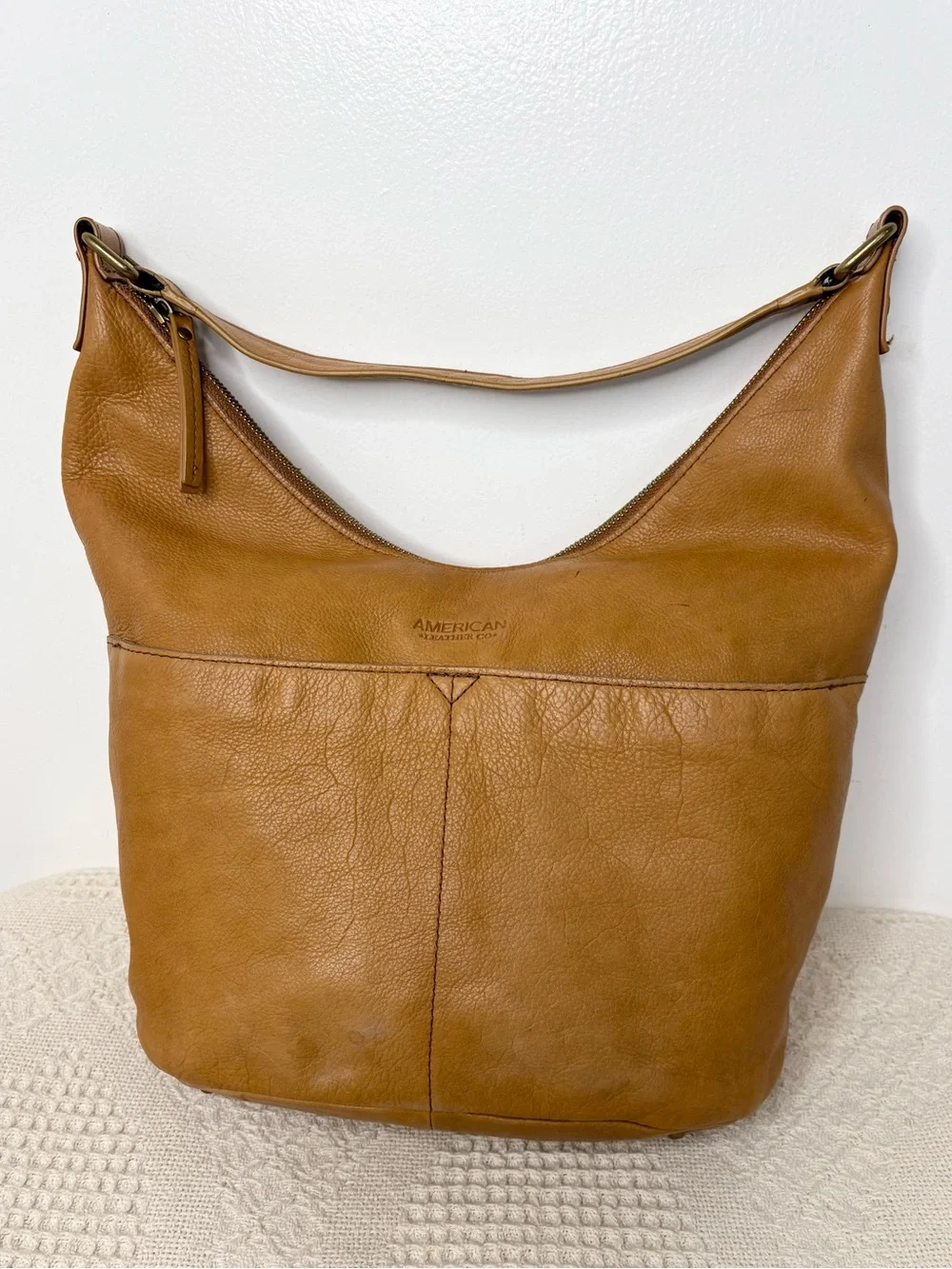 PROJECT American Leather Co Tan Carrie Hobo Shoulder Bag